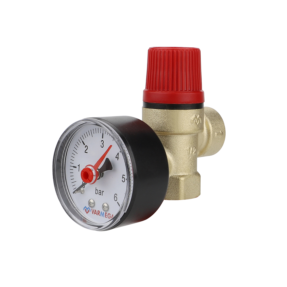 Клапан предохранительный Varmega ВР-ВР мембранный, с манометром